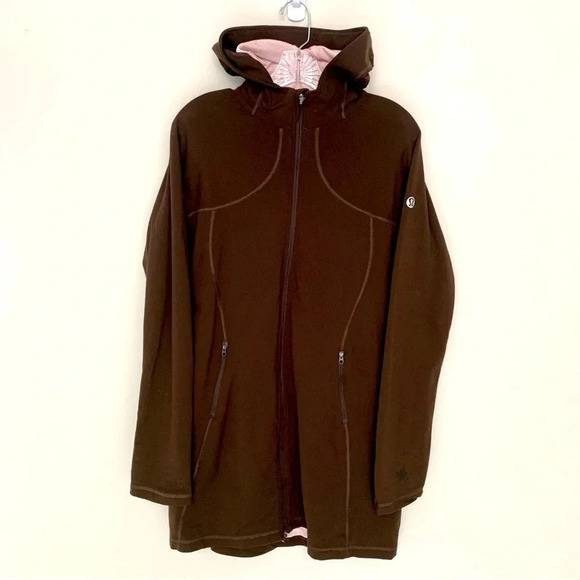 Lululemon Brown Pink  Stretch Jacket 10 - Picture 1 of 14